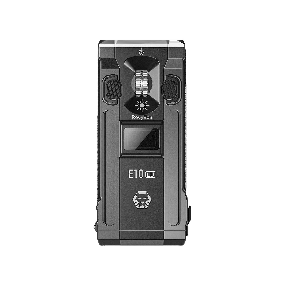 E10-LU controls with center scroll wheel, UV button, laser button and OLED display