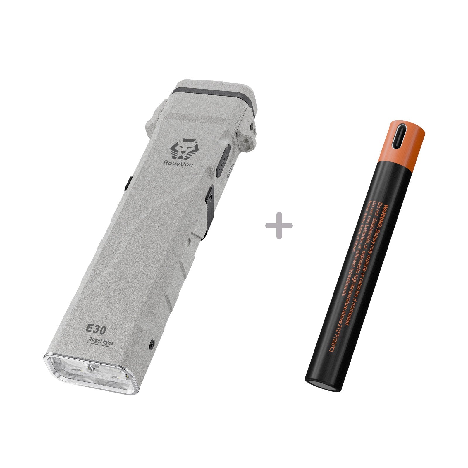 Image of RovyVon Aurora A3 Pro Marble keychain flashlight battery bundle