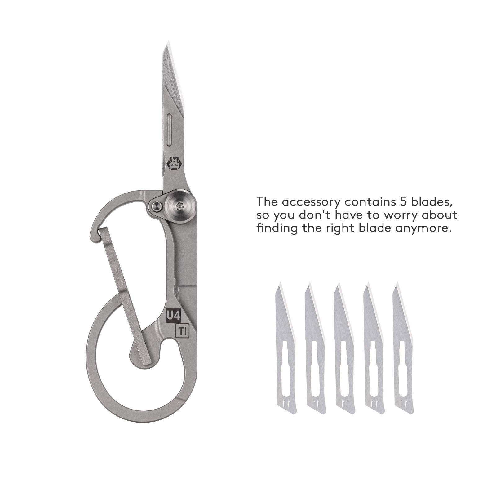 Image of RovyVon U4 Titanium Carabiner Knife