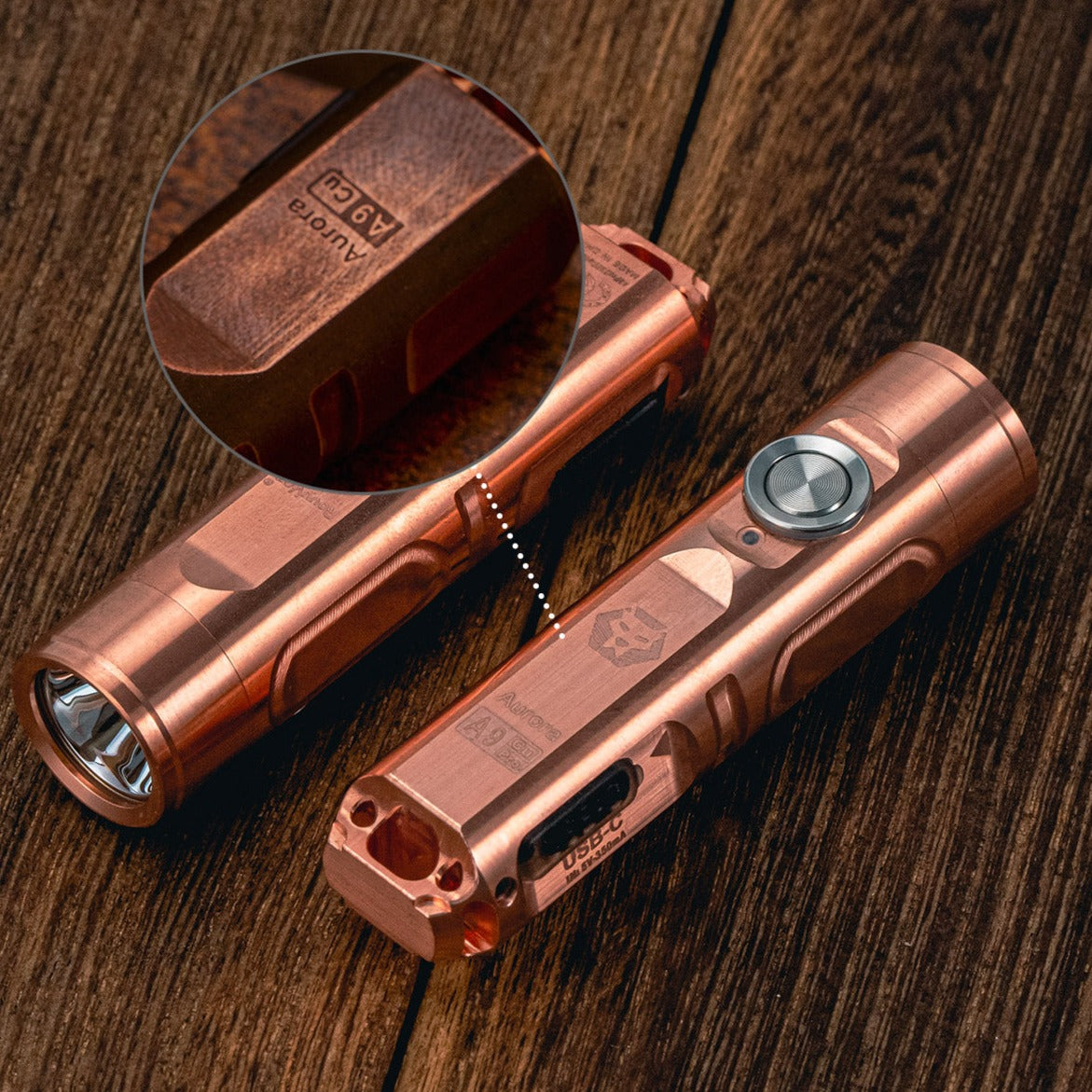 Aurora A9 Pro (G4) EDC Copper Keychain Flashlight