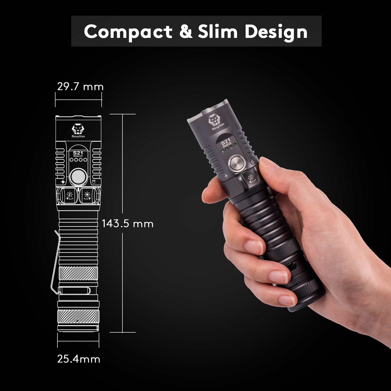 Image of RovyVon S21 Compact Search Flashlight