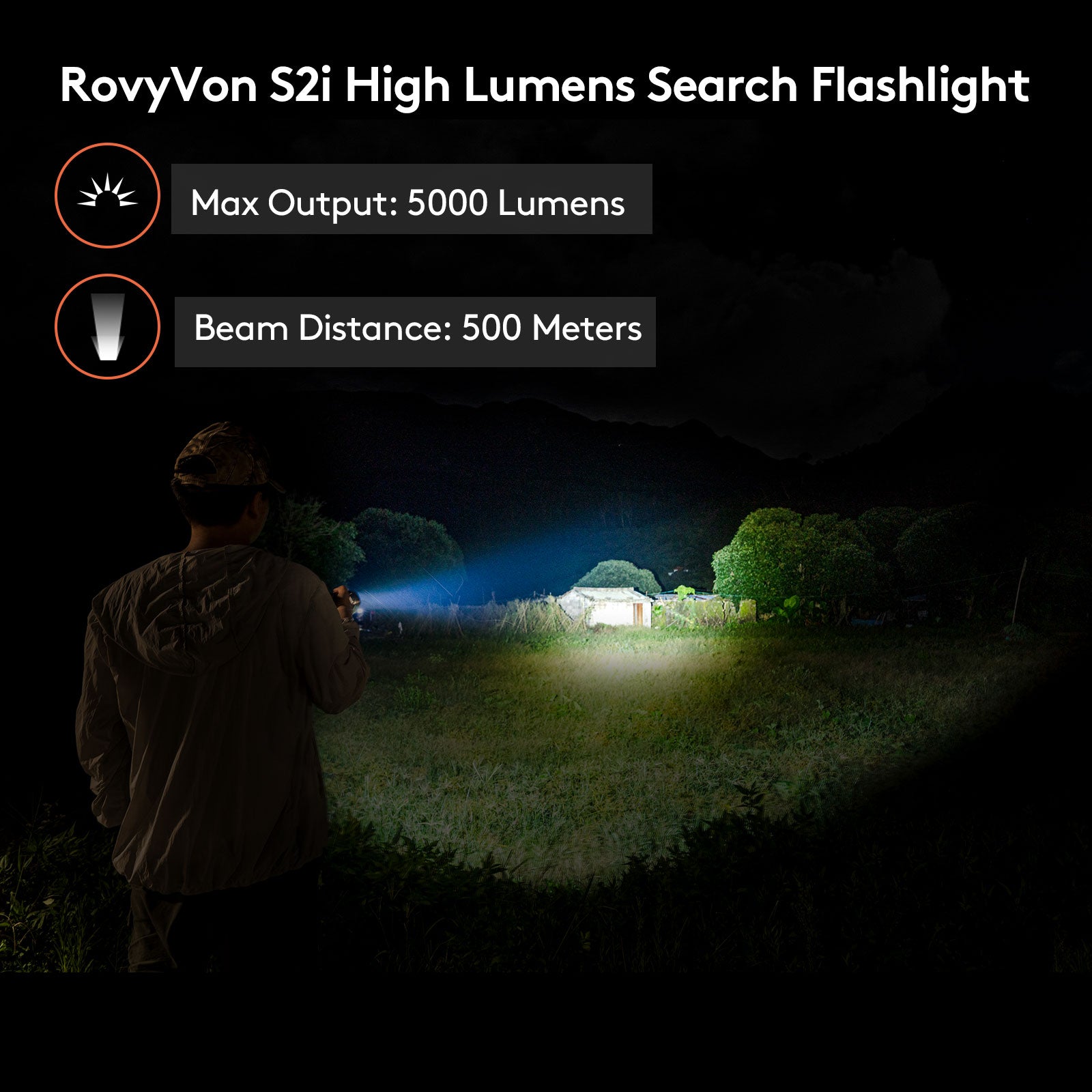 Image of RovyVon Search S2i 5000 Lumens Search Flashlight