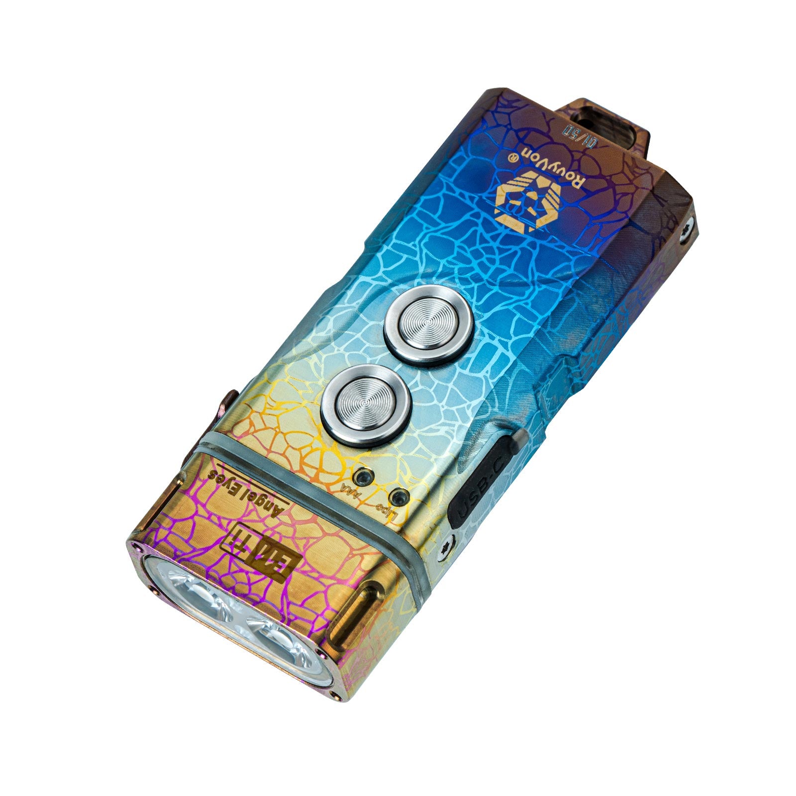 Image of RovyVon Limited Edition - Angel Eyes E11 Titanium Keychain Flashlight
