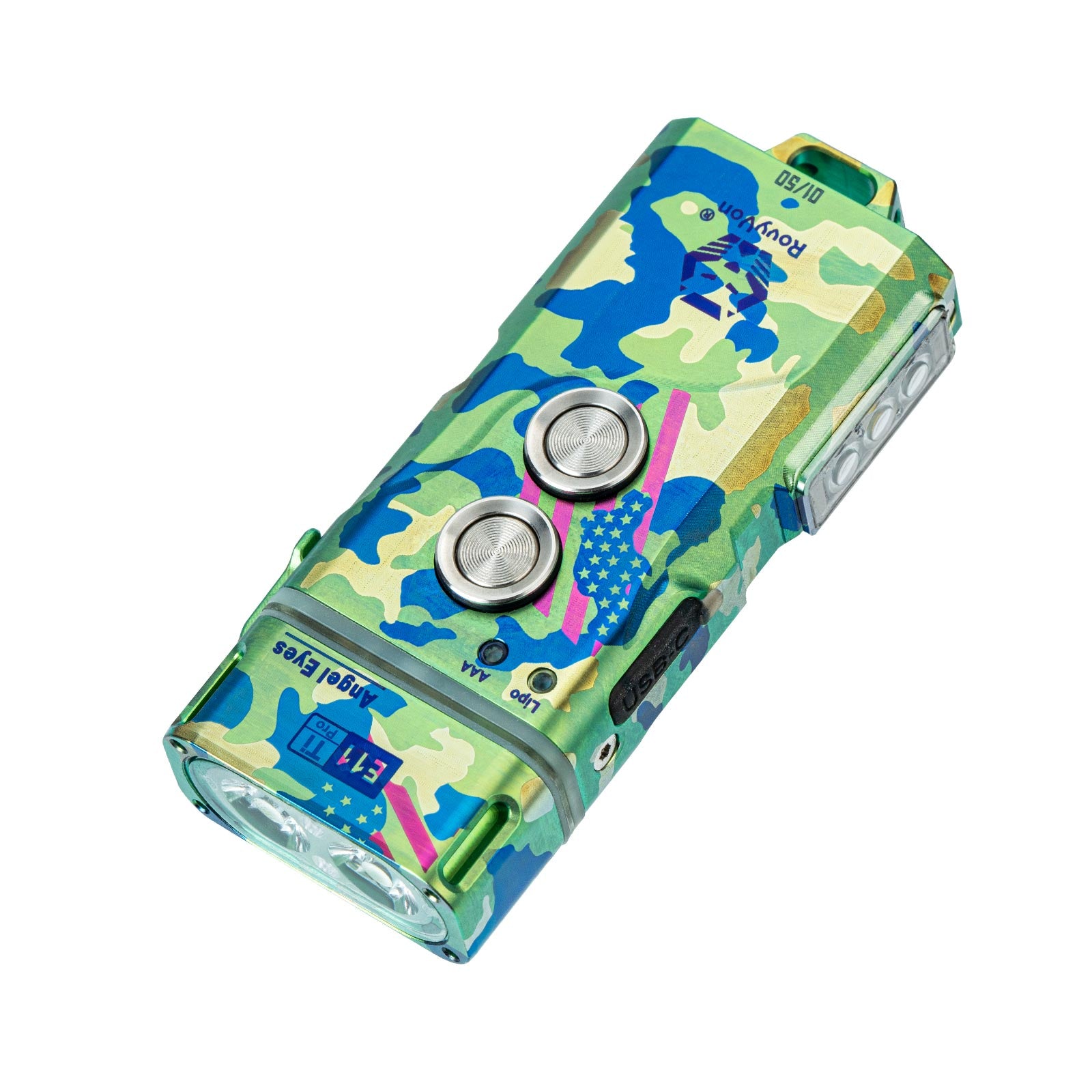 Image of RovyVon Limited Edition - Angel Eyes E11 Pro Versatile Hybrid AAA Keychain Flashlight