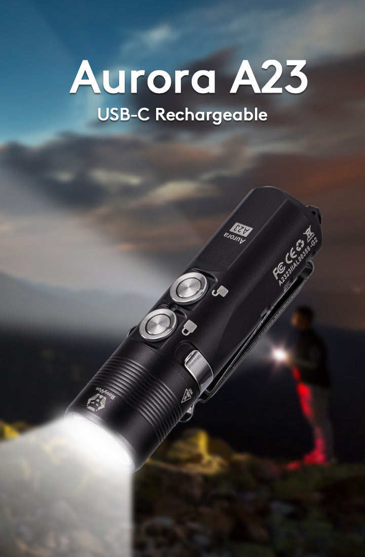 Image of RovyVon Aurora A23 G2 compact EDC flashlight product feature image