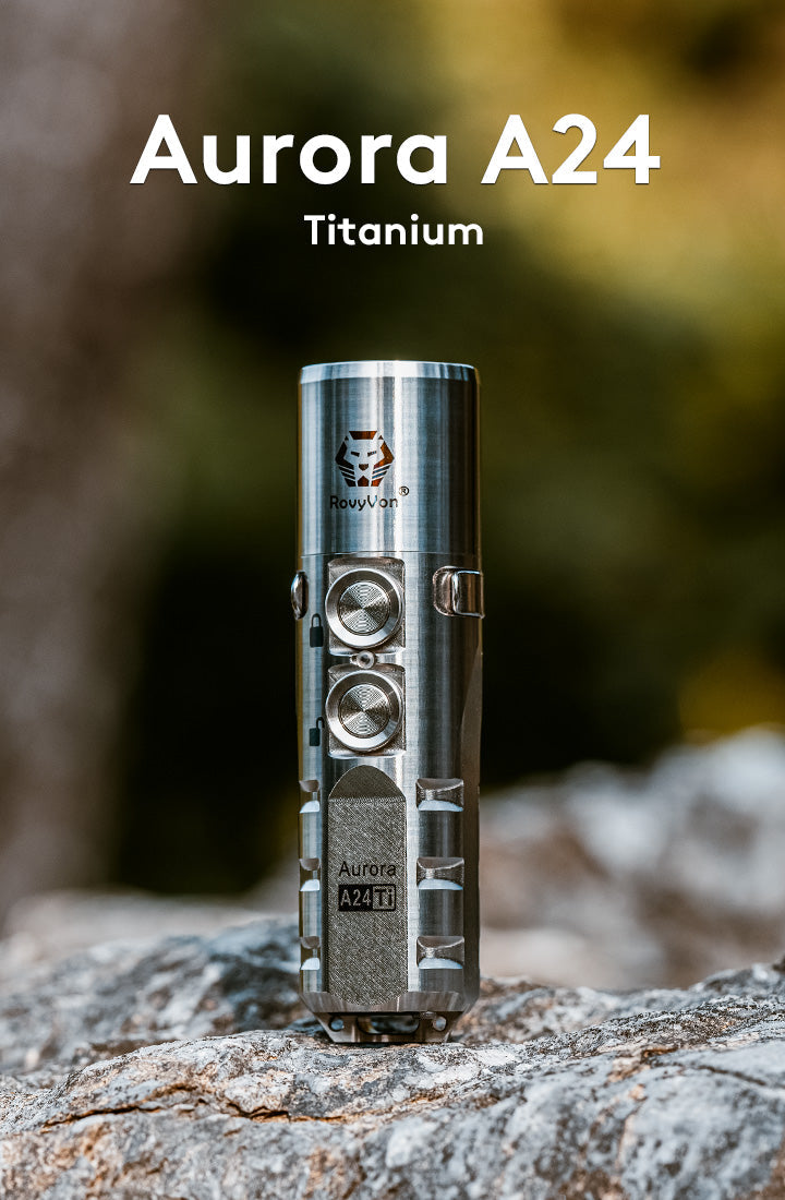 Image of RovyVon Aurora A24 G2 titanium EDC flashlight mobile feature image
