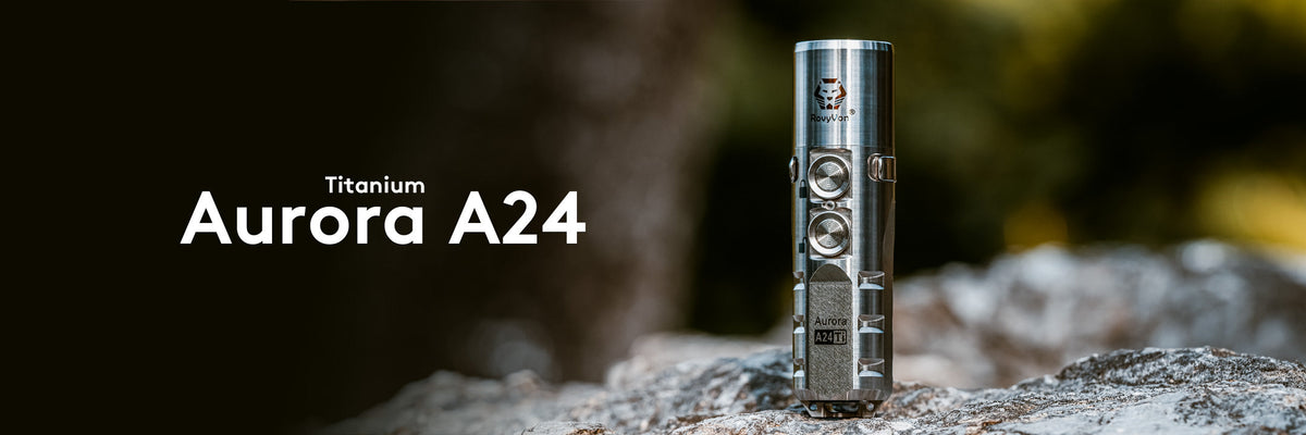 RovyVon Aurora A24 G2 titanium EDC flashlight feature image