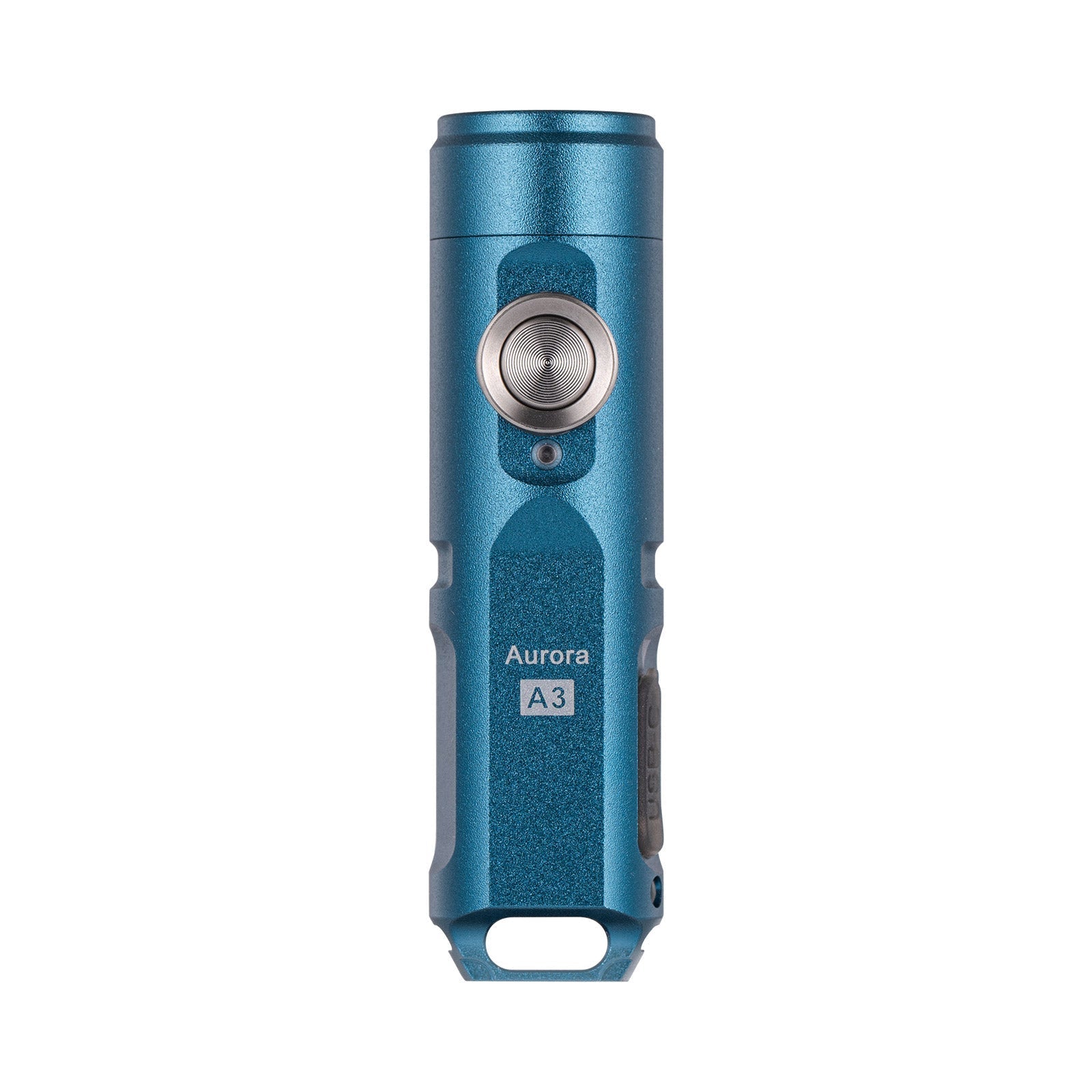 Image of (Aqua Blue) RovyVon Aurora A3 G4 USB-C keychain flashlight front product view