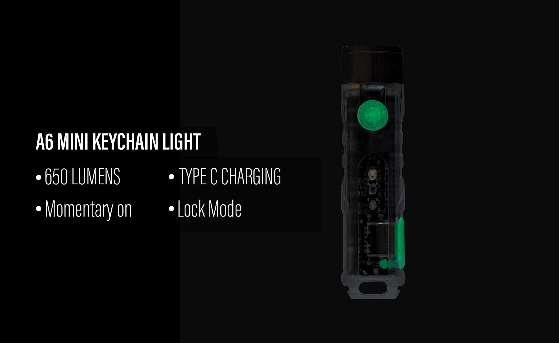 Image of RovyVon Aurora A6 USB-C versatile keychain flashlight product view