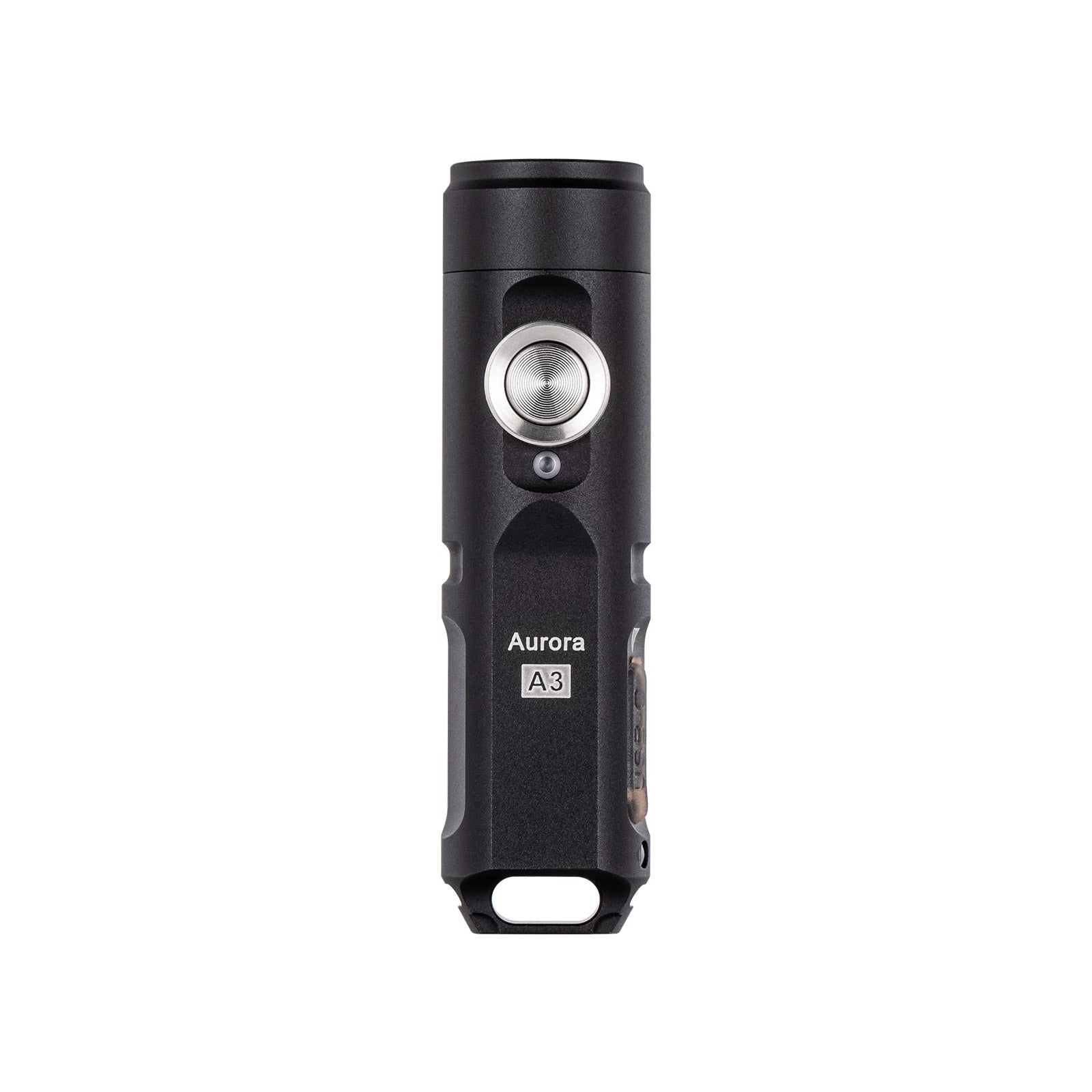 Image of (Black) RovyVon Aurora A3 G4 USB-C keychain flashlight front product view