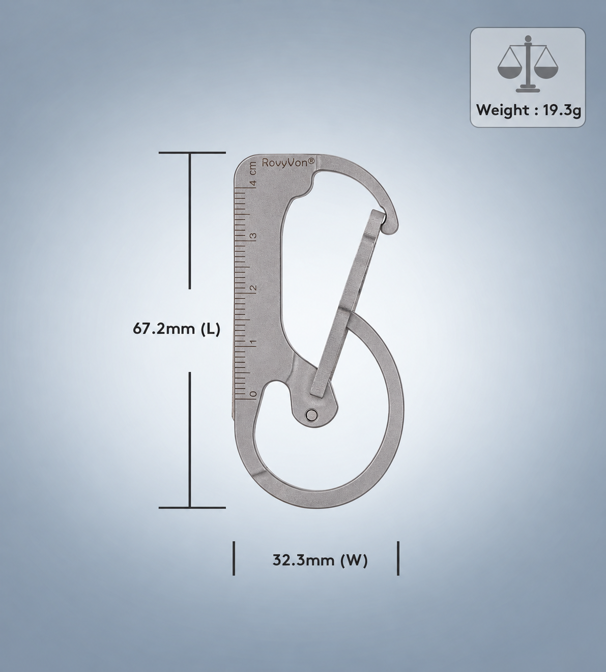 Image of RovyVon U4 Titanium Carabiner Knife