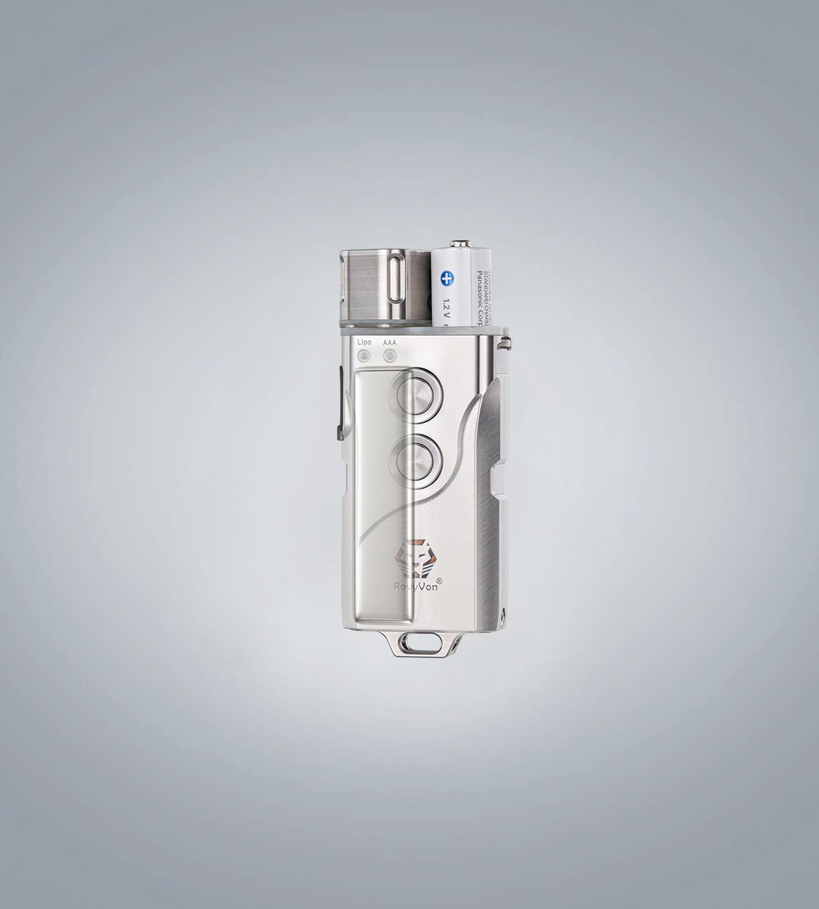 RovyVon Angel Eyes E4 Titanium Dual Button Hybrid Keychain Flashlight