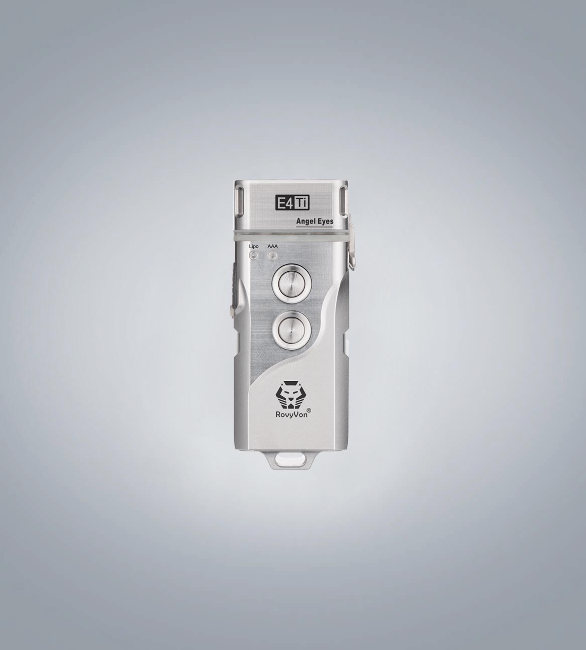 Image of RovyVon Angel Eyes E4 Titanium Dual Button Hybrid Keychain Flashlight
