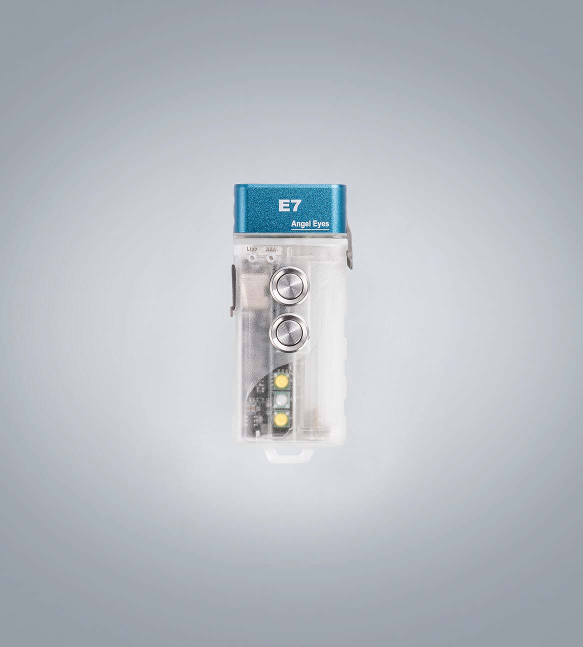 RovyVon Angel Eyes E7 GITD Blue Keychain Flashlight