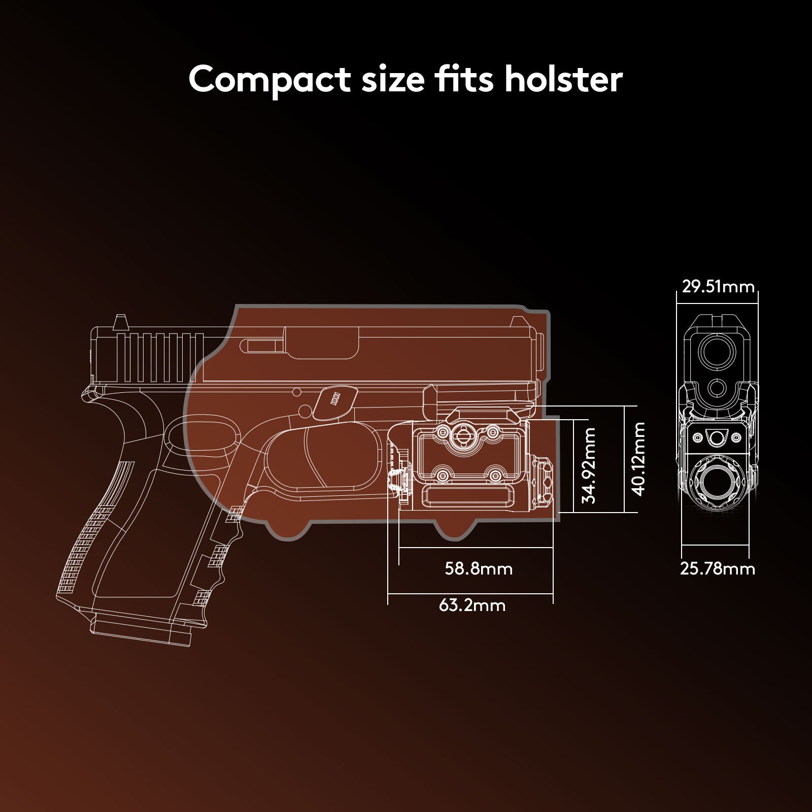 RovyVon GL2 Gear-Driven Tactical Pistol Light
