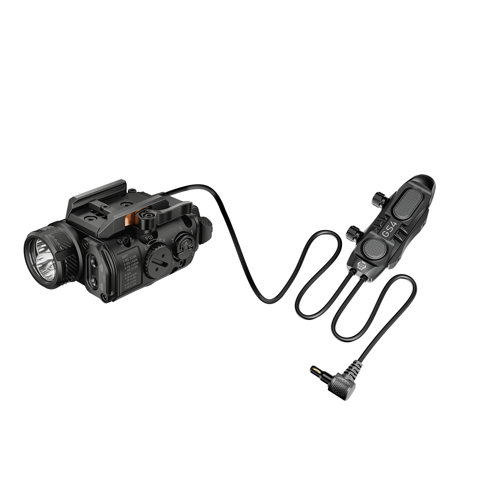 Image of RovyVon GS4 remote switch with GL4 Pro tactical light