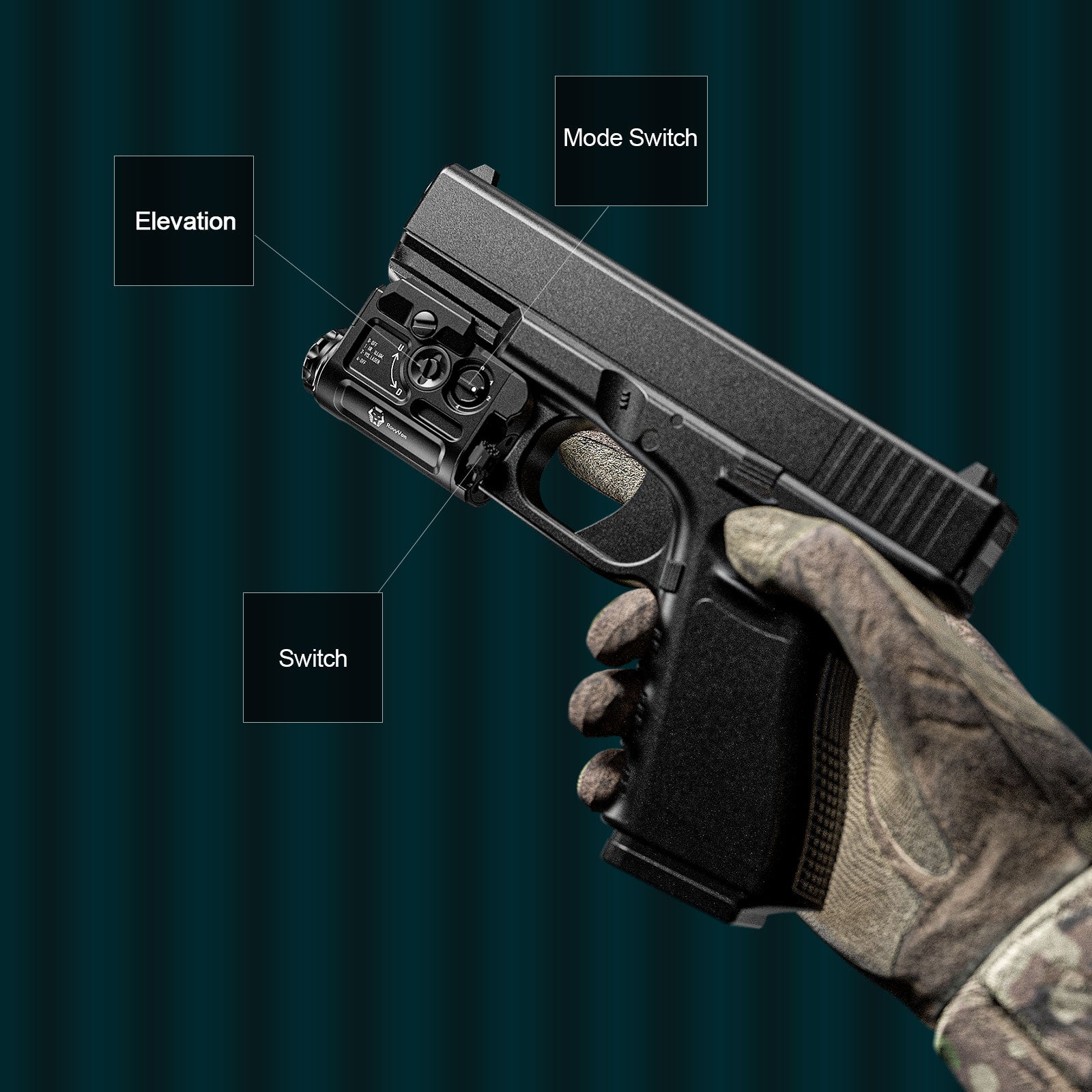 RovyVon GL2 Compact Tactical Pistol Light & Laser