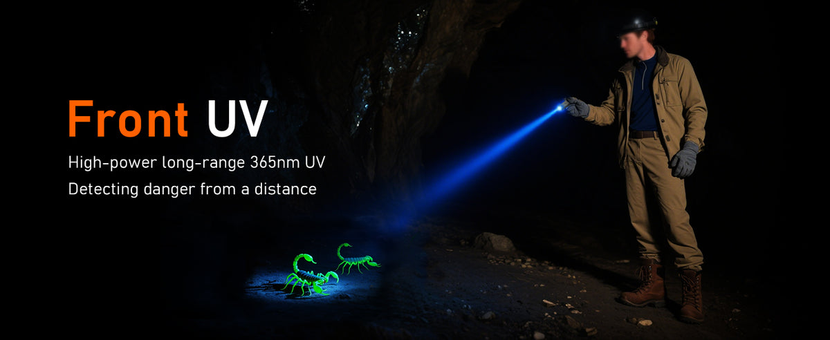E60 365 nm front UV light used outdoors