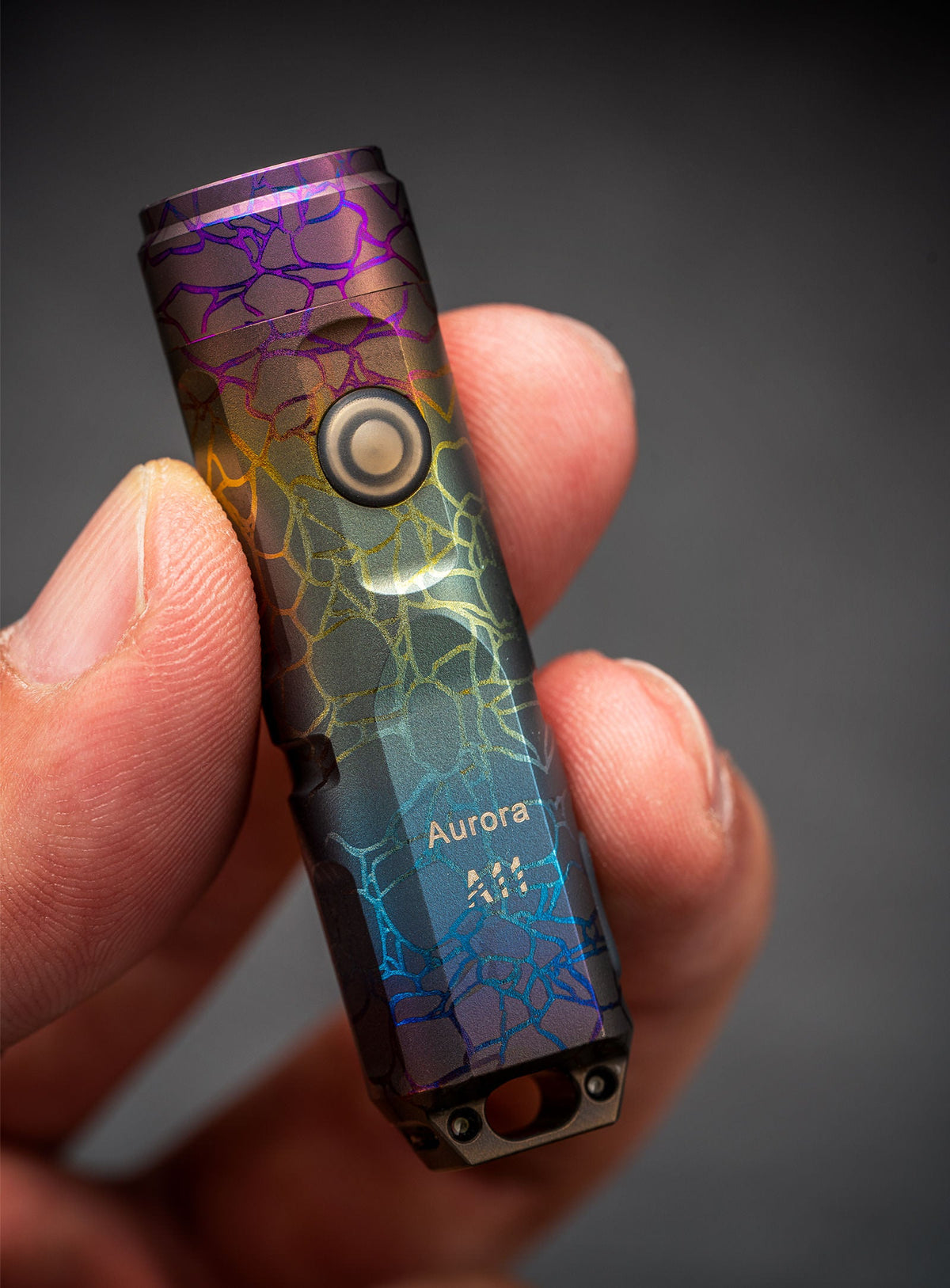 RovyVon Aurora A11 titanium keychain flashlight size comparison