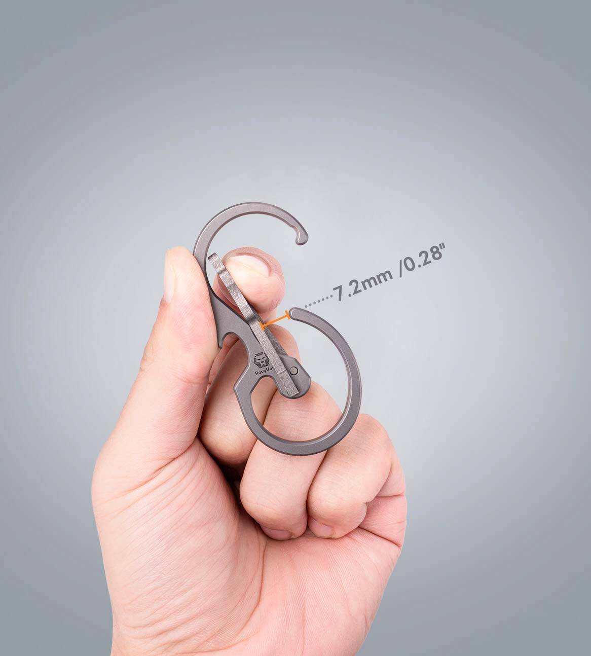 Image of U8 Titanium Karabiner, Schnellverschluss-Schlüsselanhänger Karabiner / Flaschenöffner