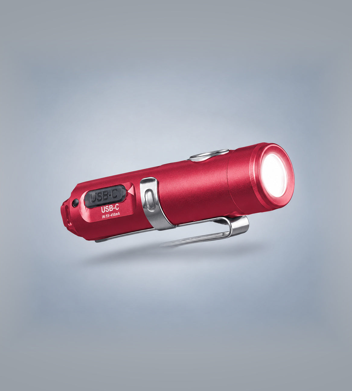 Image of (Red) RovyVon Aurora A3 G4 flashlight pocket clip view
