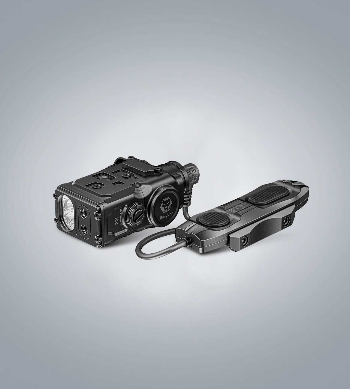 (Black) RovyVon GL15 rail-mounted light and laser