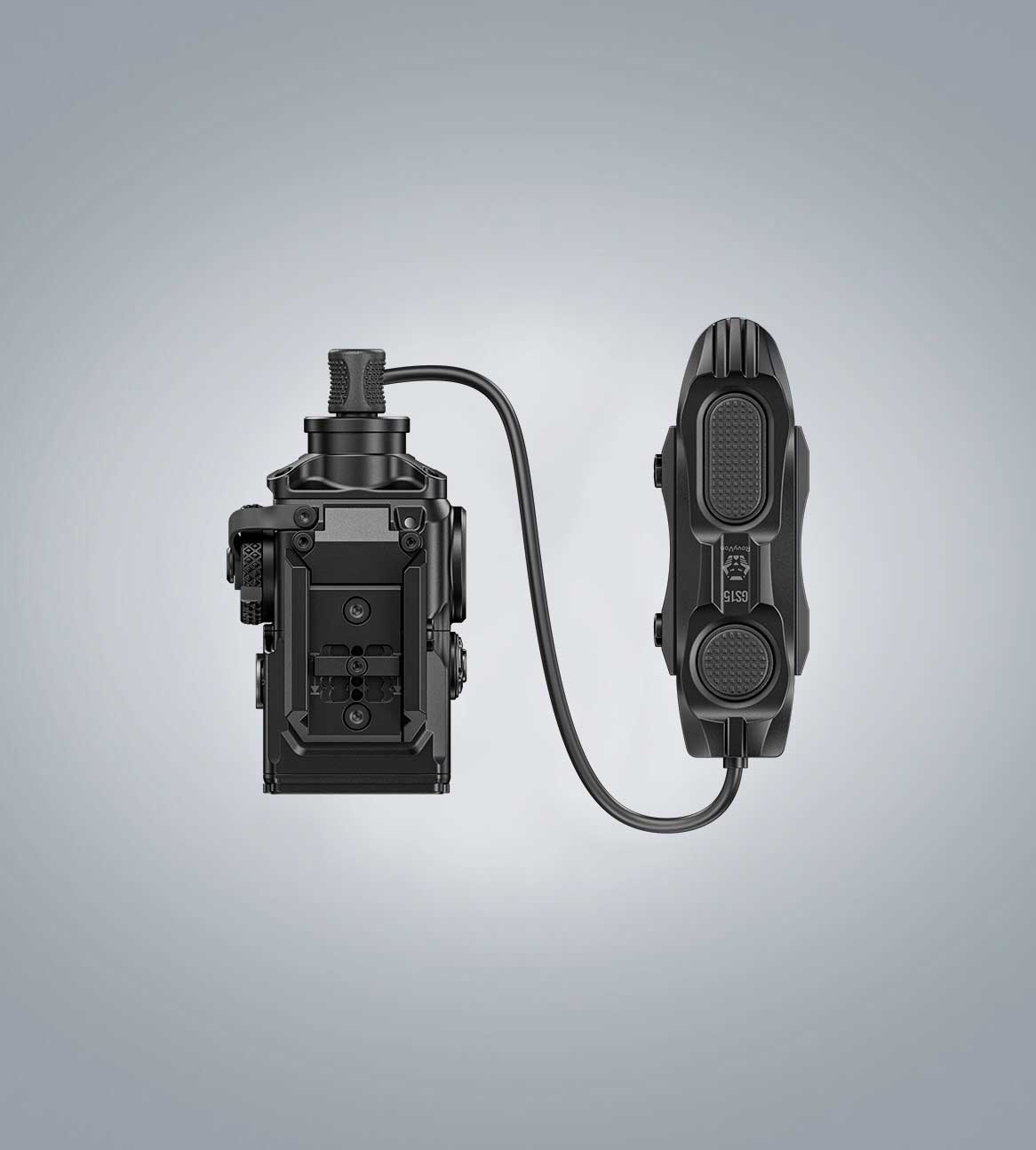 Image of (Black) RovyVon GL15 rail-mounted light and laser
