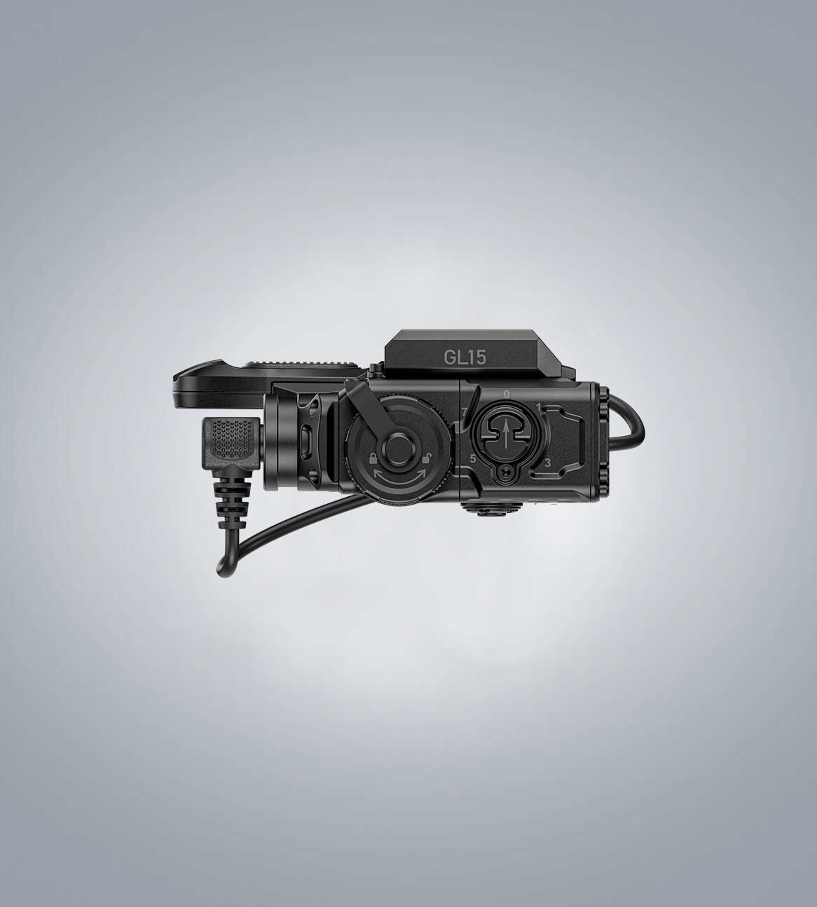 Image of (Black) RovyVon GL15 rail-mounted light and laser