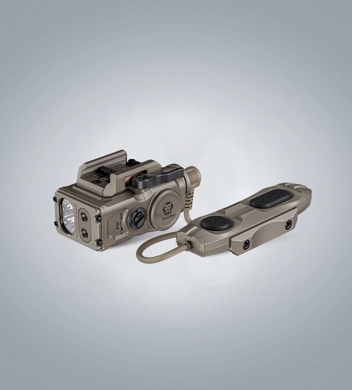Image of (Desert Tan) RovyVon GL15 rail-mounted light and laser