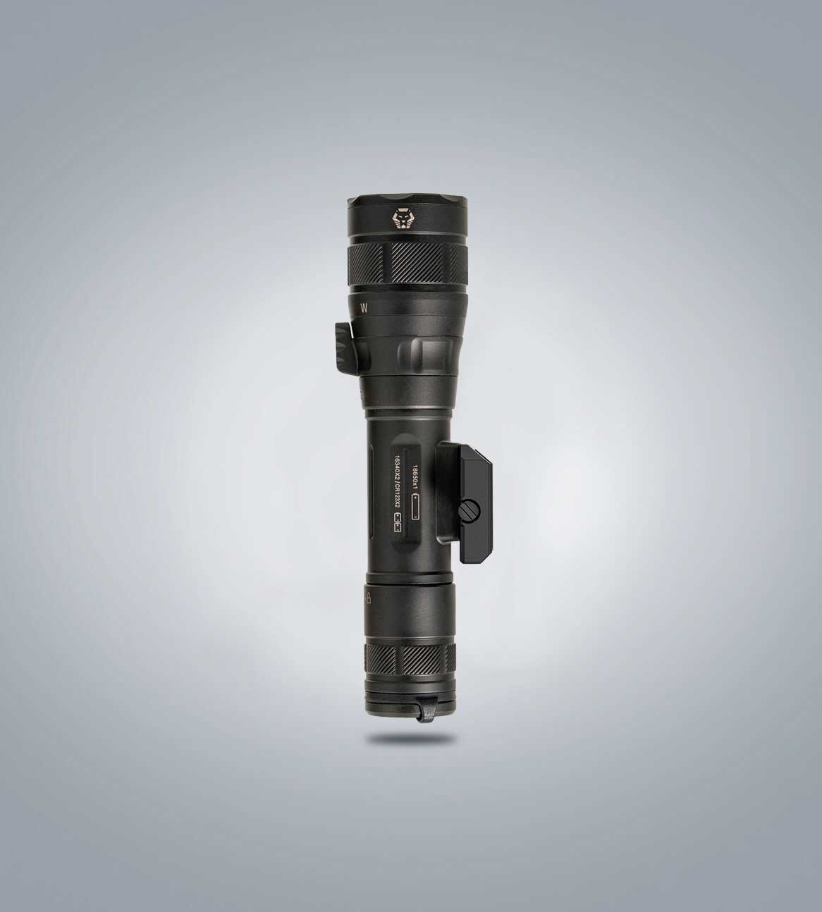 Image of RovyVon GL8 Pro side view showing the rail mount, body markings, and rear tailcap