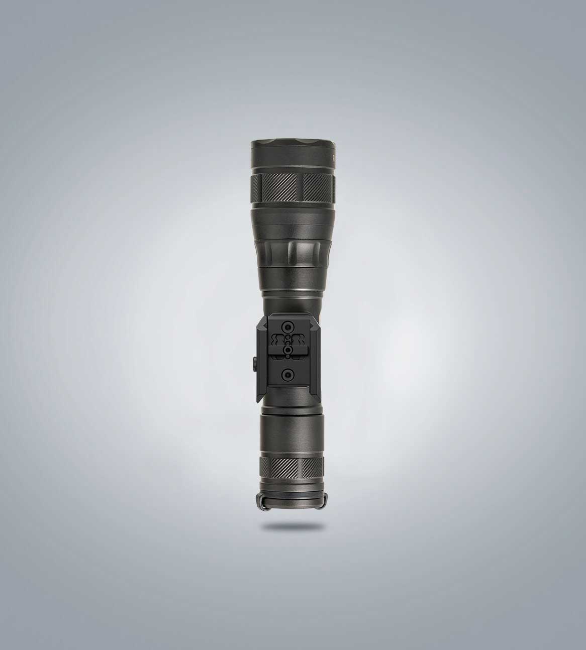 Image of RovyVon GL8 Pro opposite-side view showing the remote-switch connection panel and flashlight body