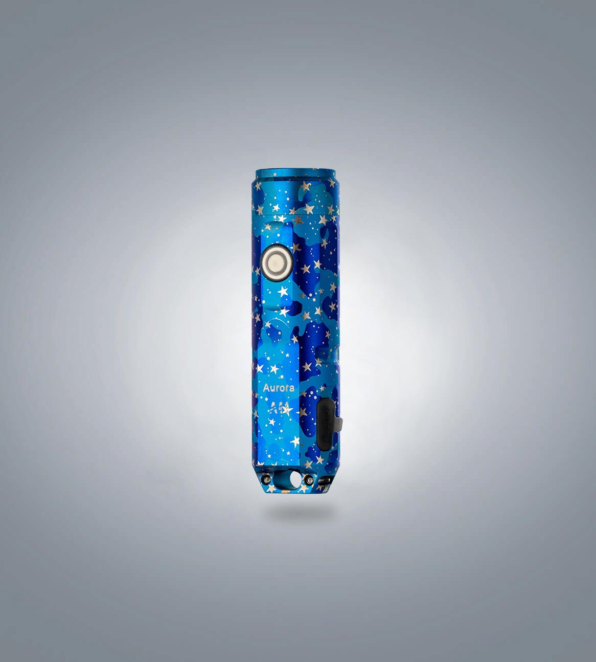 (Blue) RovyVon Aurora A11 titanium keychain flashlight front view
