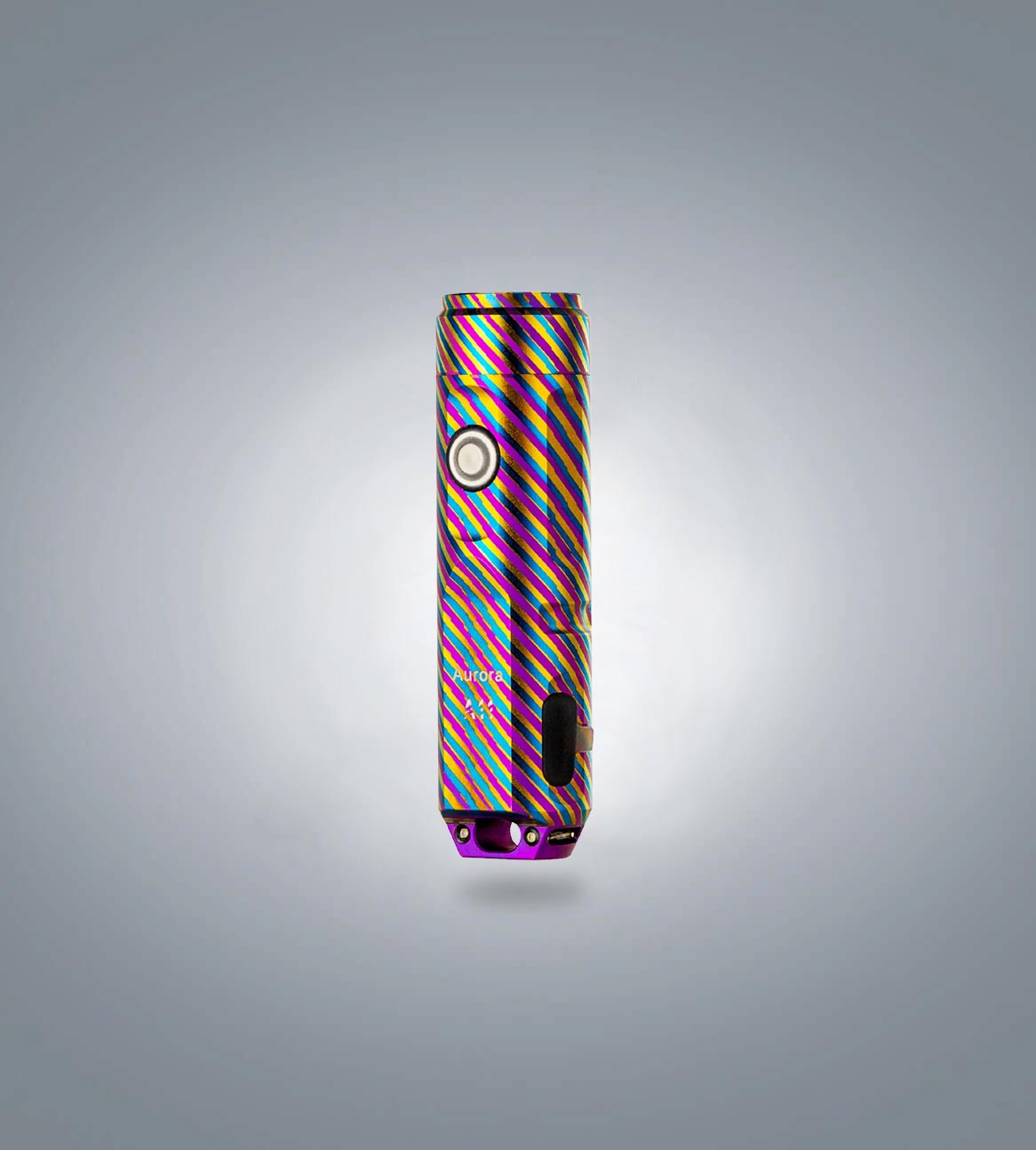 (Rainbow) RovyVon Aurora A11 titanium keychain flashlight front view
