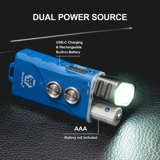 RovyVon Angel Eyes E1 Hybrid Keychain Flashlight - US Inventory