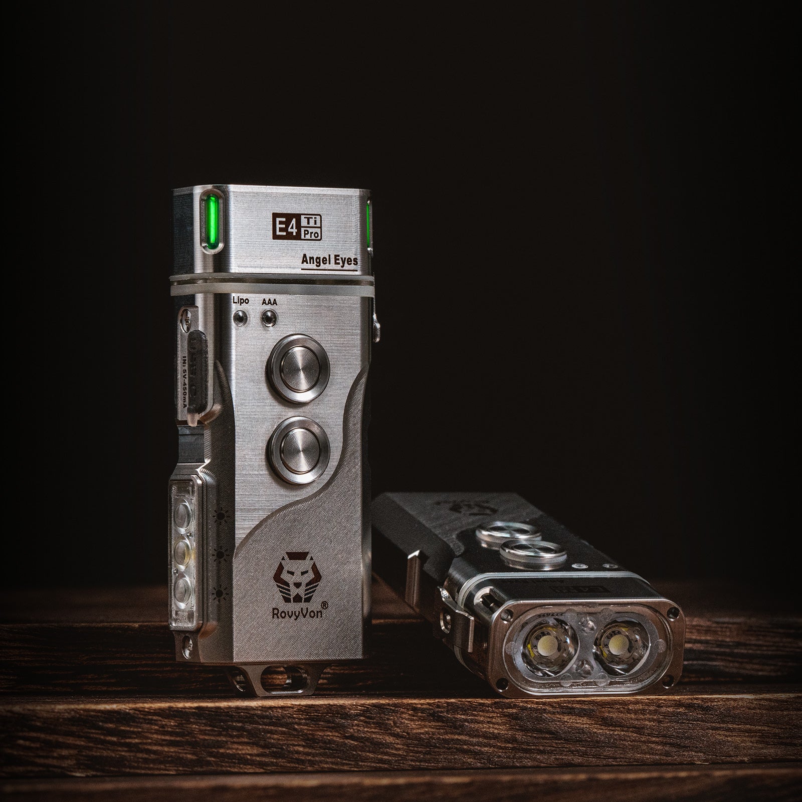 Image of RovyVon Angel Eyes E4 Pro Titanium Keychain Flashlight