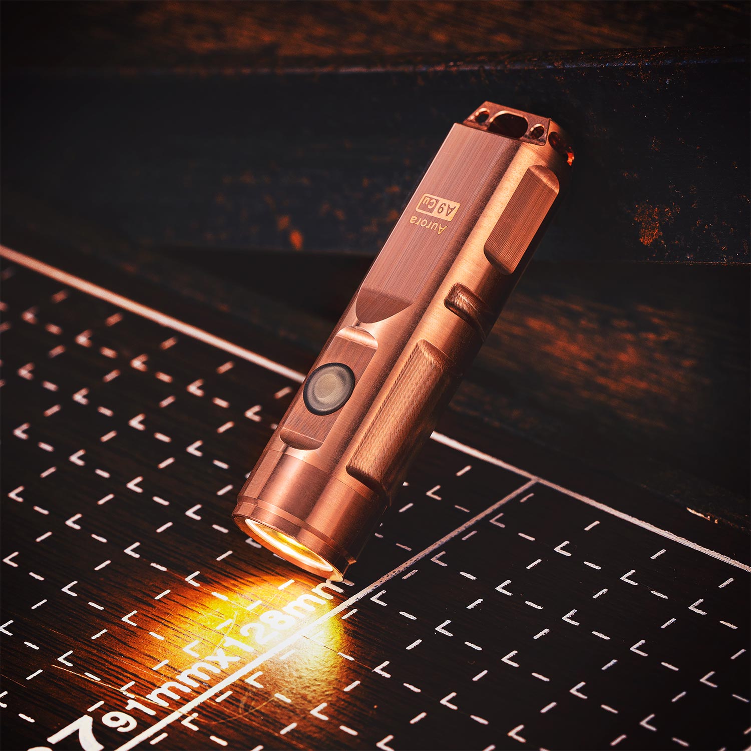 Image of RovyVon Aurora A9 Copper LED Keychain Flashlight