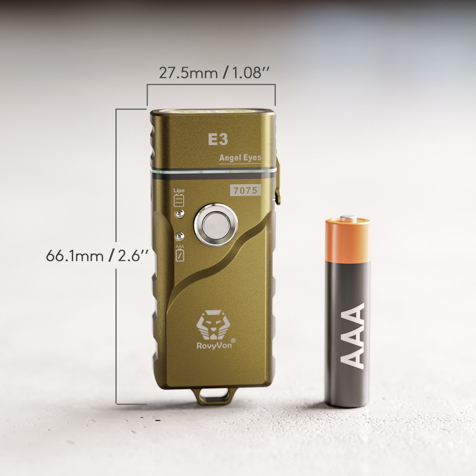 Angel Eyes E3 Pro Dual-power Hybrid Keychain Flashlight