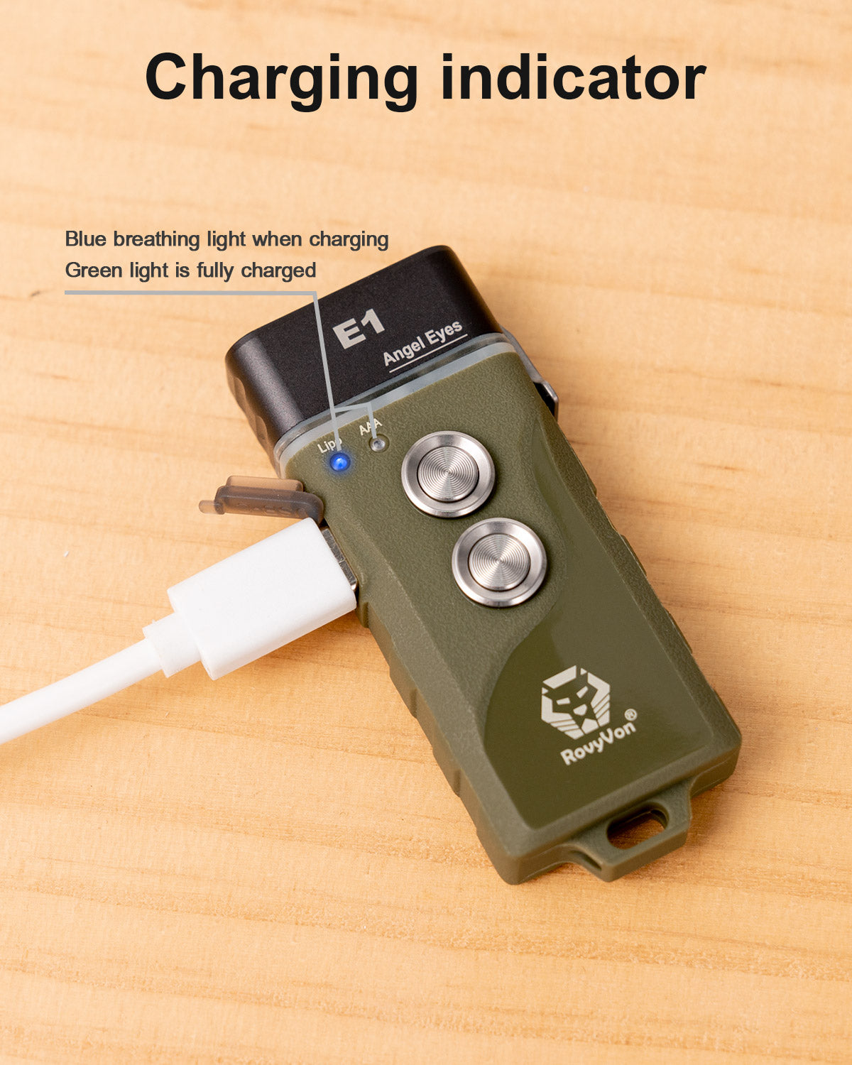 エンジェルアイズE1ハイブリッドキーホルダー懐中電灯 – RovyVon