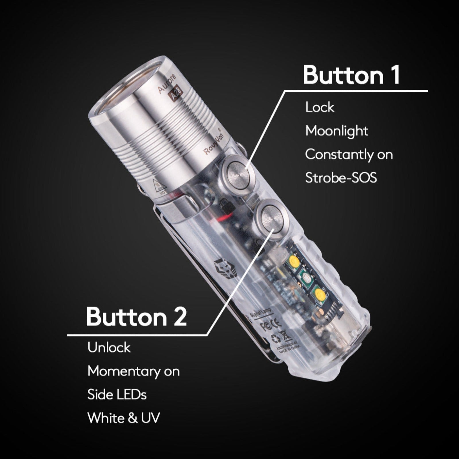 Aurora A28 (G2) USB-C Vielseitige EDC-Taschenlampe