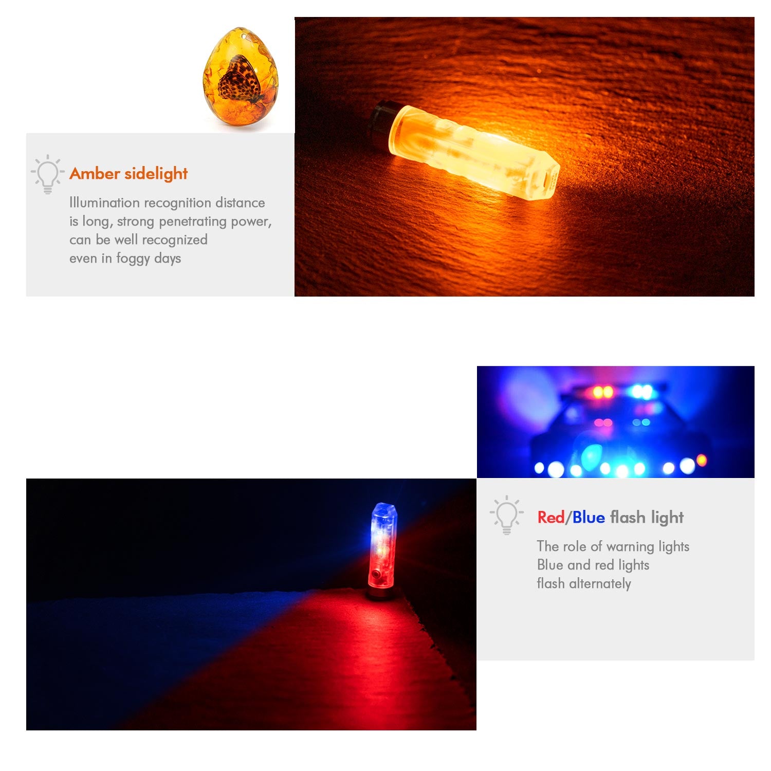 Image of RovyVon Aurora A8 USB-C Keychain Flashlight with sidelights