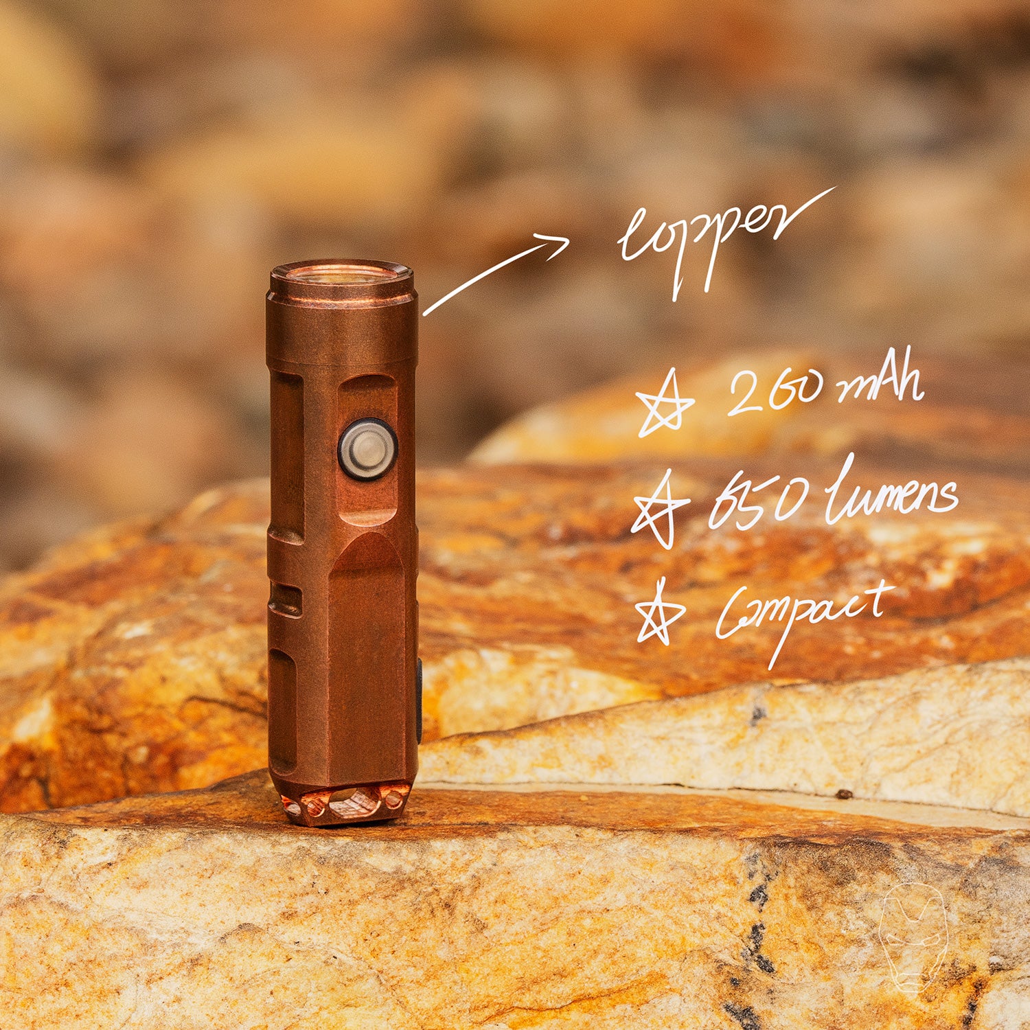 Image of RovyVon Aurora A9 Copper EDC Keychain Flashlight