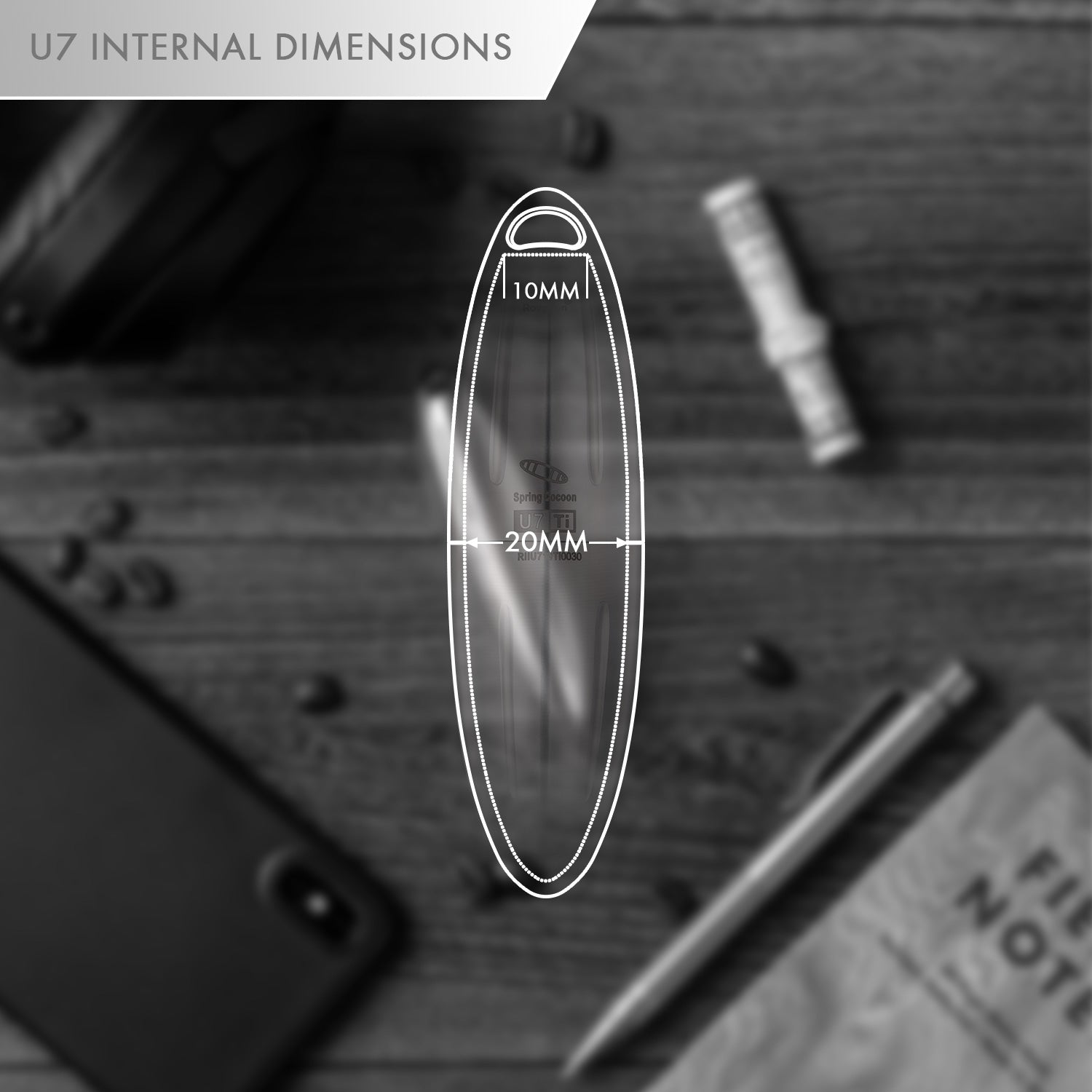 Image of RovyVon Spring Cocoon U7 Titanium Capsule / Pill Holder