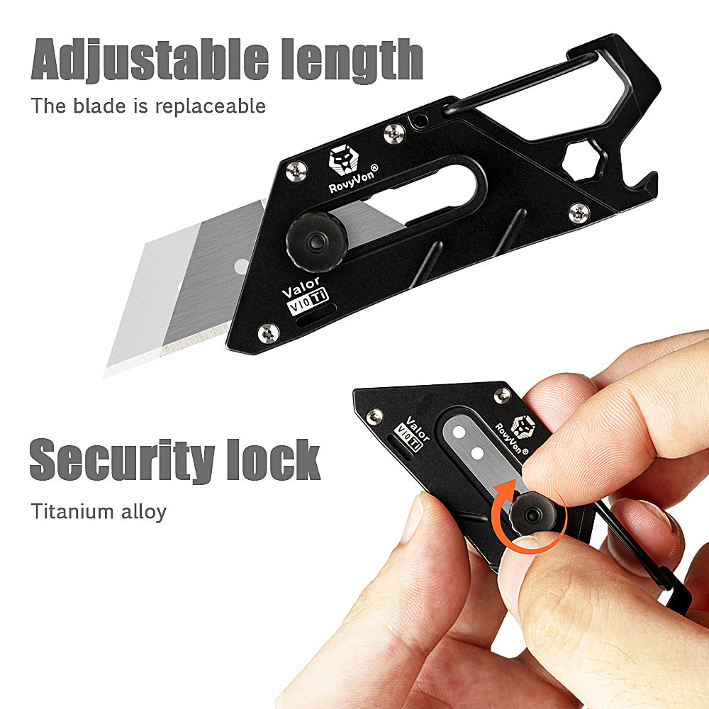 RovyVon Valor V10 Titanium Utility Knife