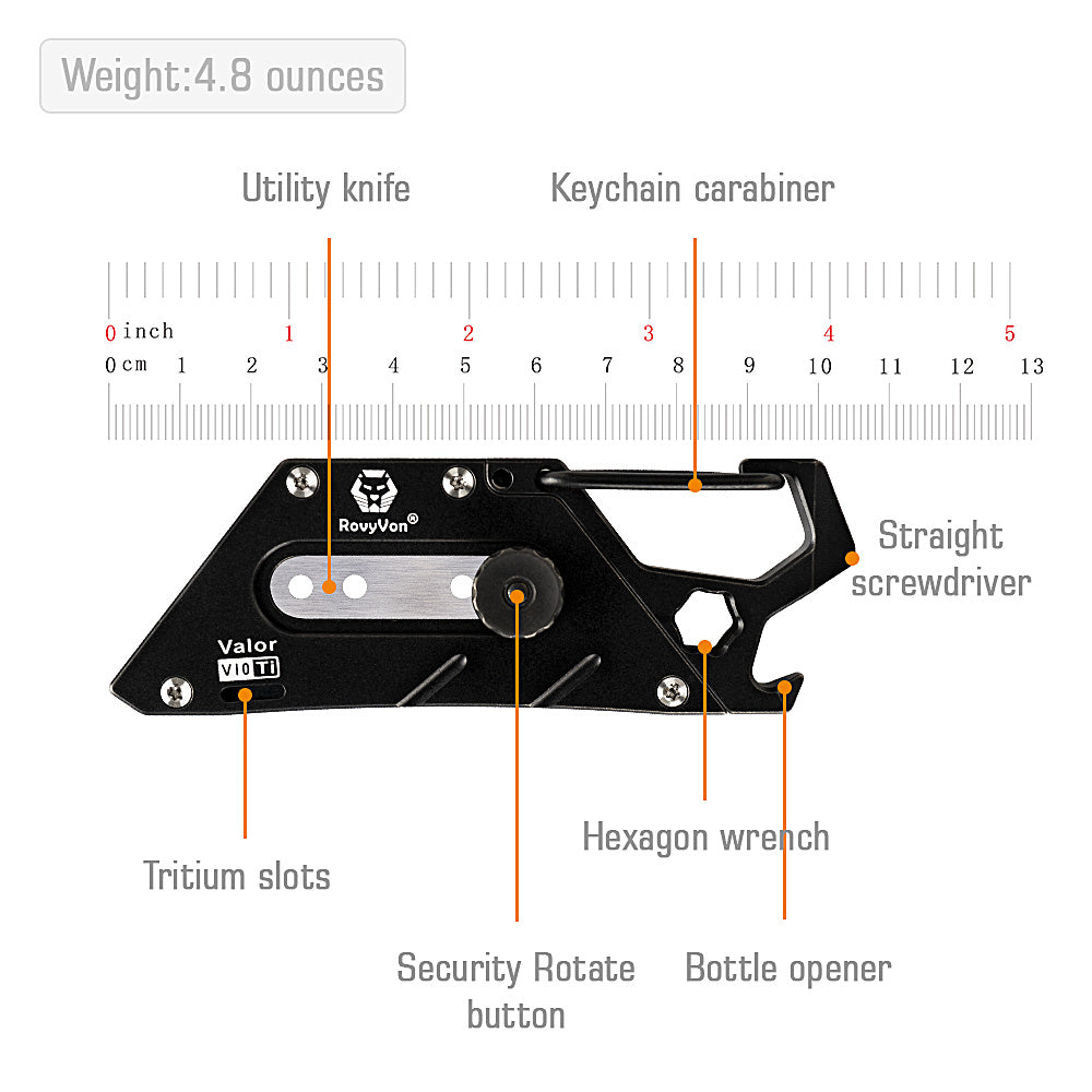 Image of RovyVon Valor V10 Titanium Utility Knife