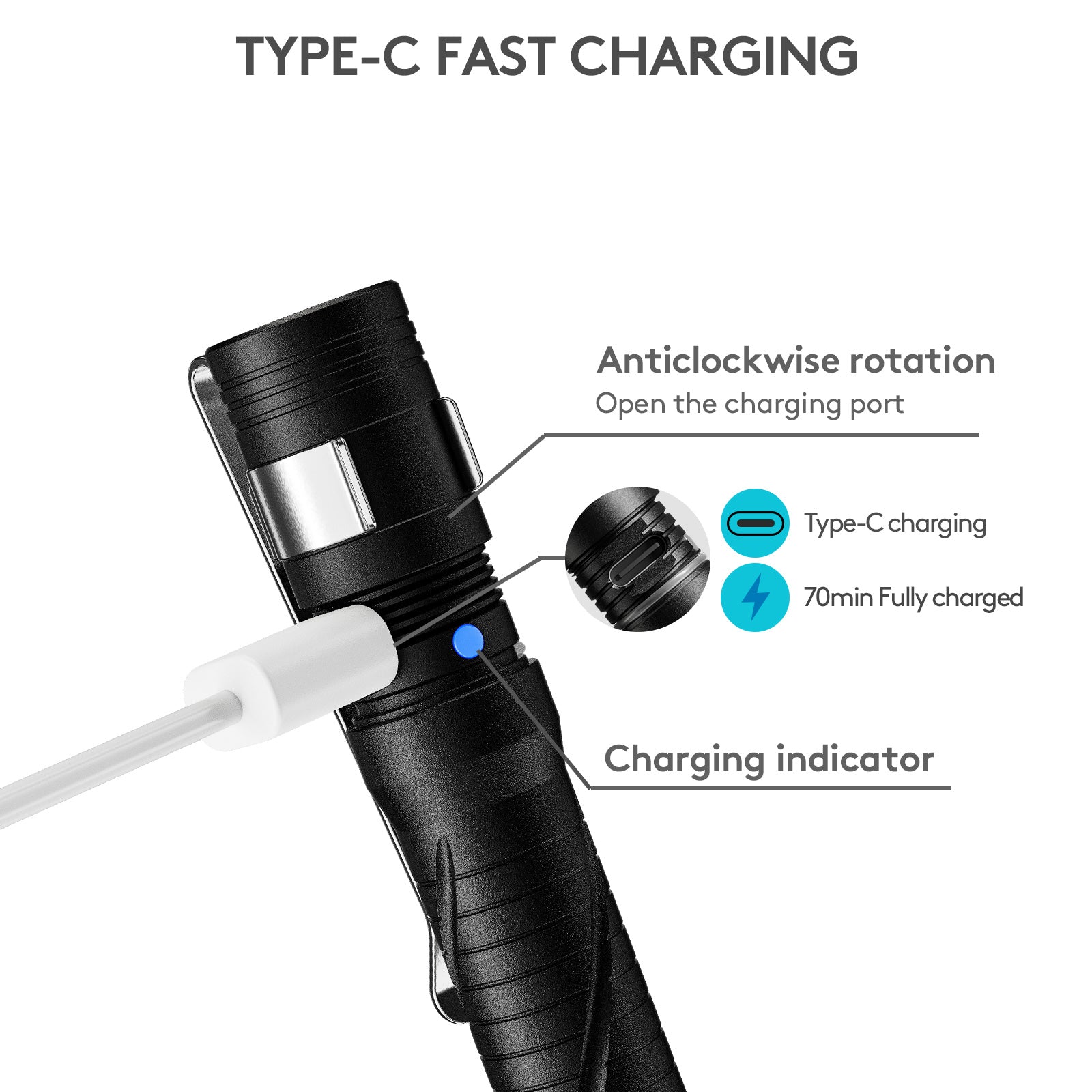 Image of Aurora A33 EDC Pen Light#color_black