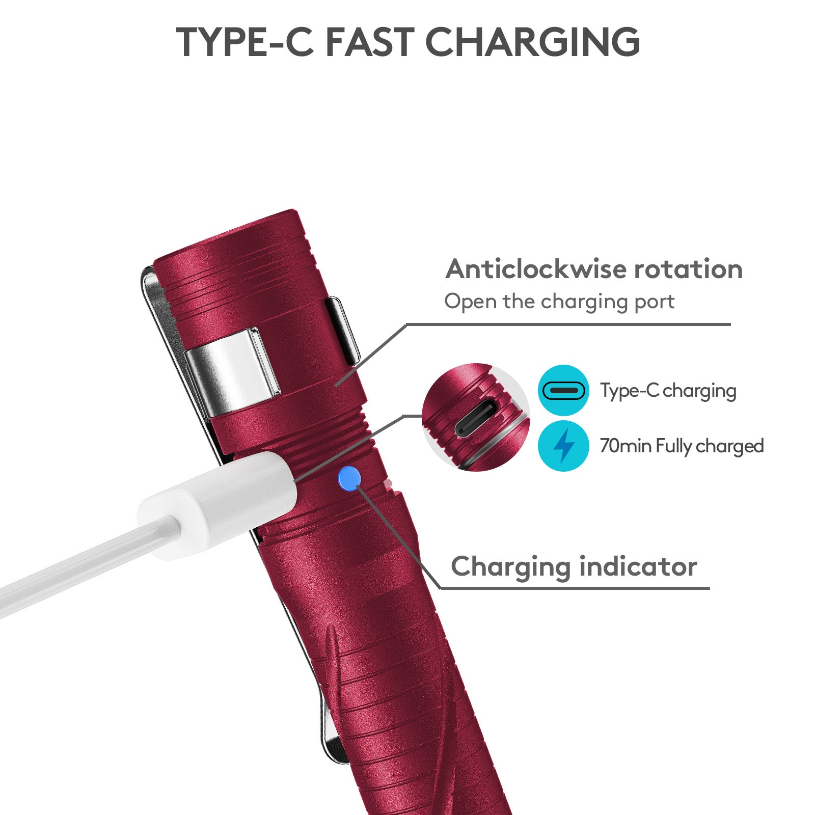 Aurora A33 EDC Pen Light#color_red